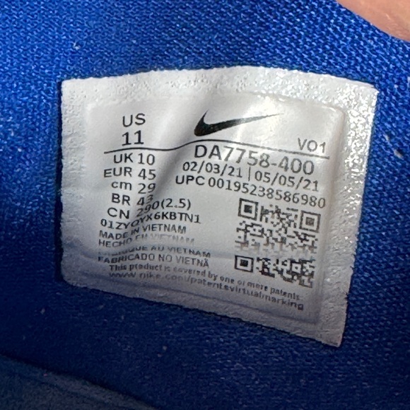 Men’s Nike PG 5 “Game Royal/White” sneakers - Picture 6 of 6